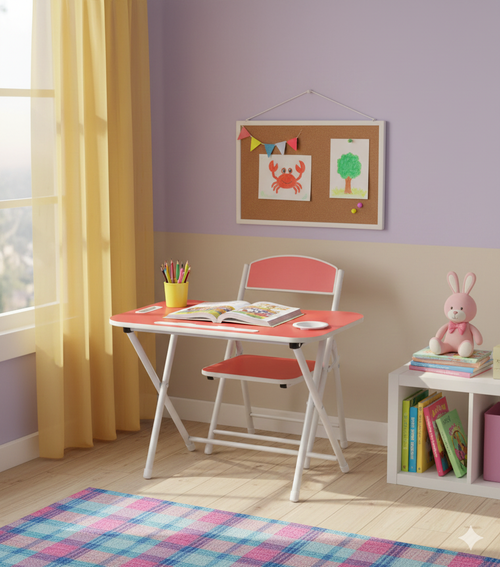 Tiny Tots Foldable Desk & Chair Set