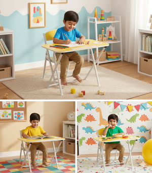 Tiny Tots Foldable Desk & Chair Set