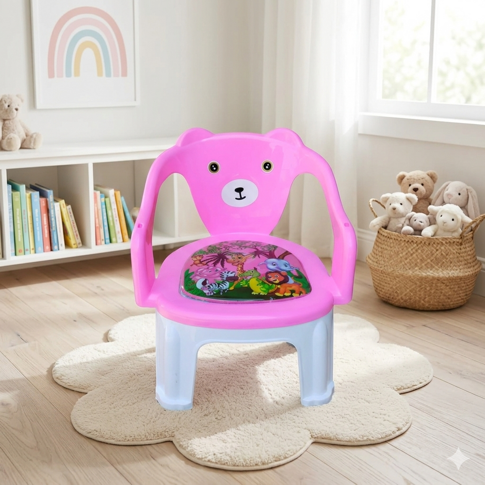 Kids Chair With Cushion Seat Green