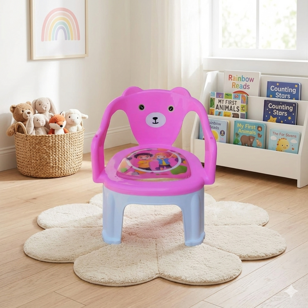 Kids Chair With Cushion Seat Green