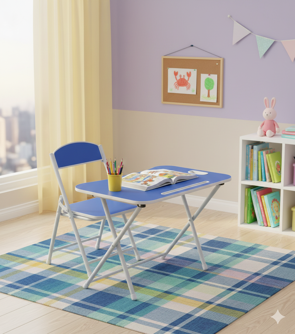 Tiny Tots Foldable Desk & Chair Set