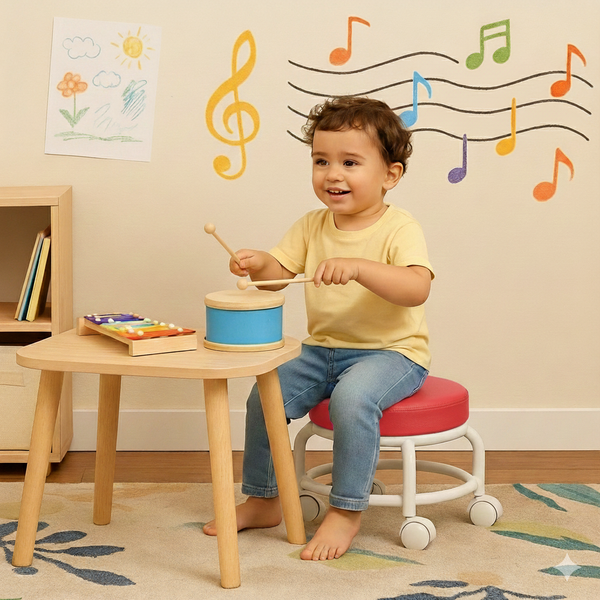 Kids Stool on Wheels