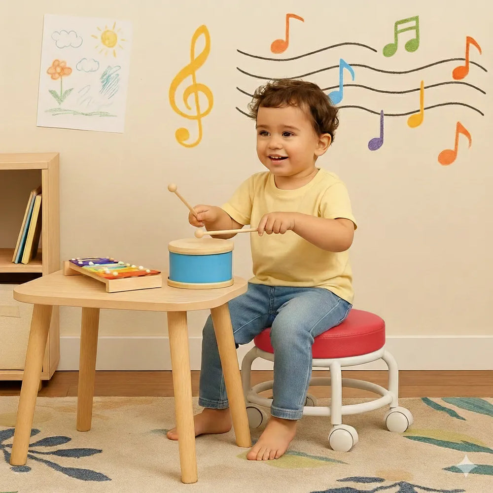 Kids Stool on Wheels
