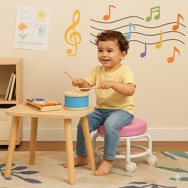 Kids Stool on Wheels