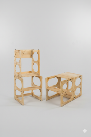 Convertible Kids Table Chair & Step Ladder (3-8 Yrs)