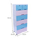 Soft Hued Chest of Drawer 3 Pink & 3 Blue
