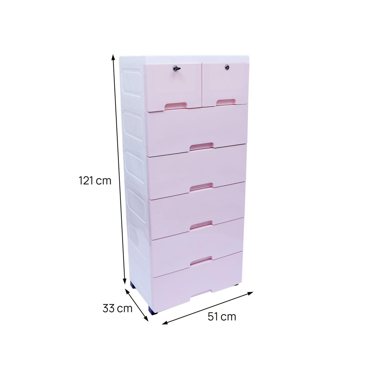 Soft Hued Chest of Drawer Pink