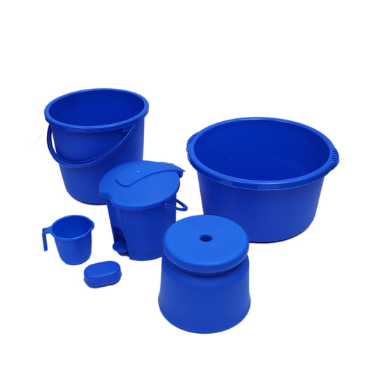 Bath Accessory Combo Set Blue