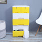 Soft Hued Chest Of Drawer White & Yellow (Large)