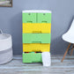 Soft Hued Chest Of Drawer Green & Yellow