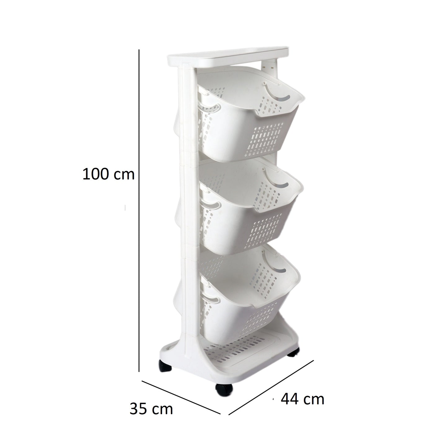 Storage Rolling Cart (White)