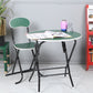 Foldable Round Table Chair Set Green (Large)