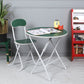 Foldable Round Table Chair Set Blue (Large)