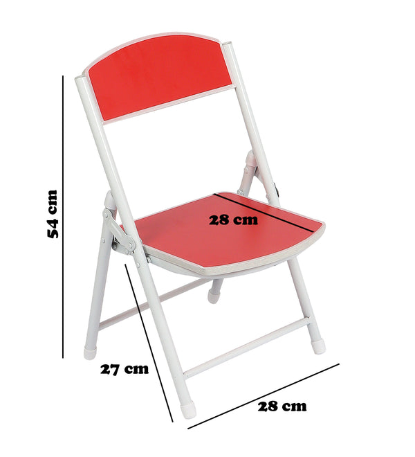 Foldable Chair for Kids Red Set of 4