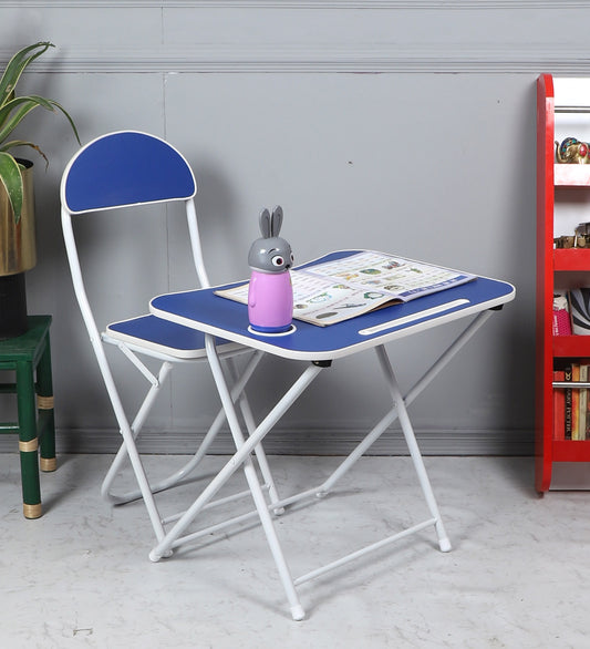 Foldable Table Chair Set Blue (Large)