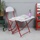 Foldable Table Chair Set White (Large)