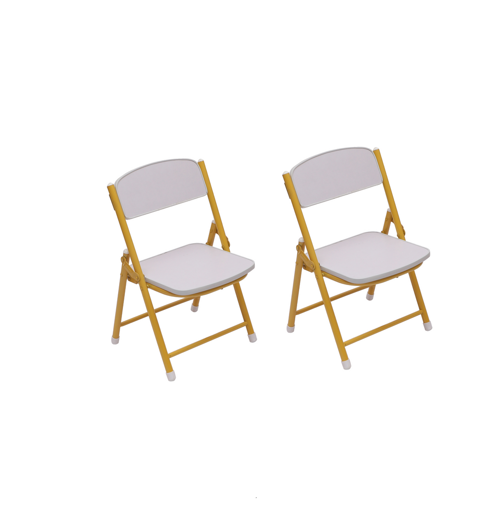 Foldable Chair for Kids White Set of 2