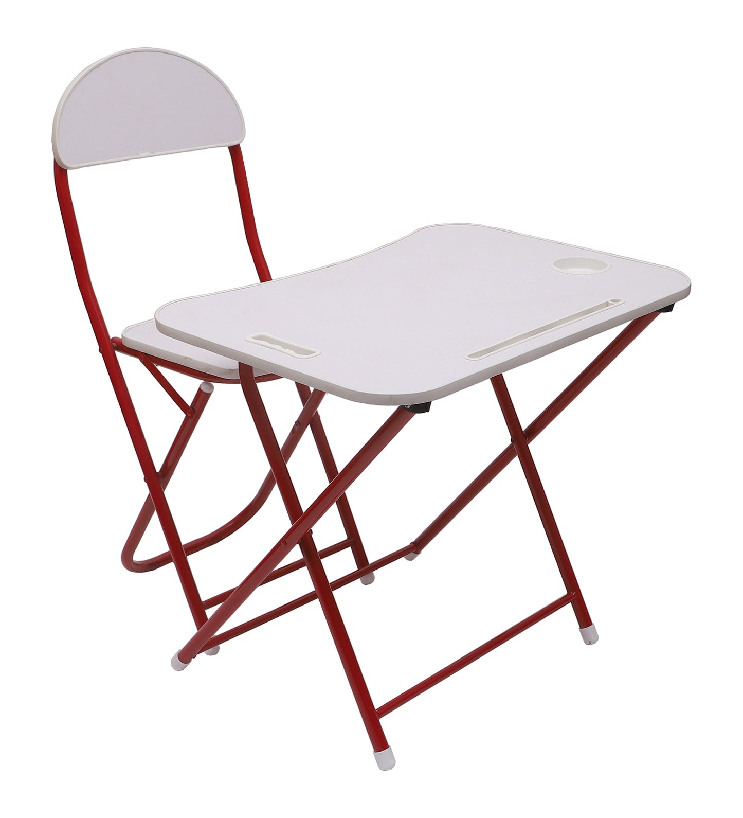 Foldable Table Chair Set White (Large)