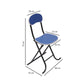 Foldable Round Table Chair Set Blue (Large)
