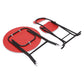 Foldable Round Table Chair Set Red (Large)