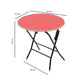 Foldable Round Table Chair Set Red (Large)