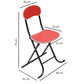 Foldable Round Table Chair Set Red (Large)