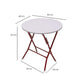Foldable Round Table Chair Set White (Large)