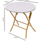 Foldable Round Table Chair Set White (Large)