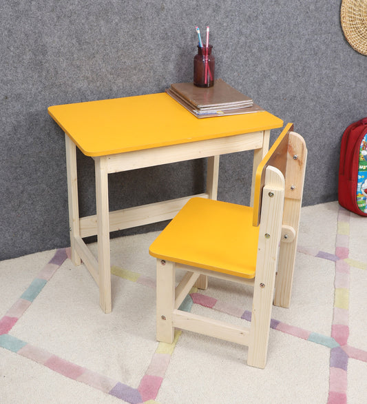 Wooden Table Chair Set Yellow(3-6 yrs)