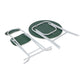 Foldable Round Table Chair Set Blue (Large)