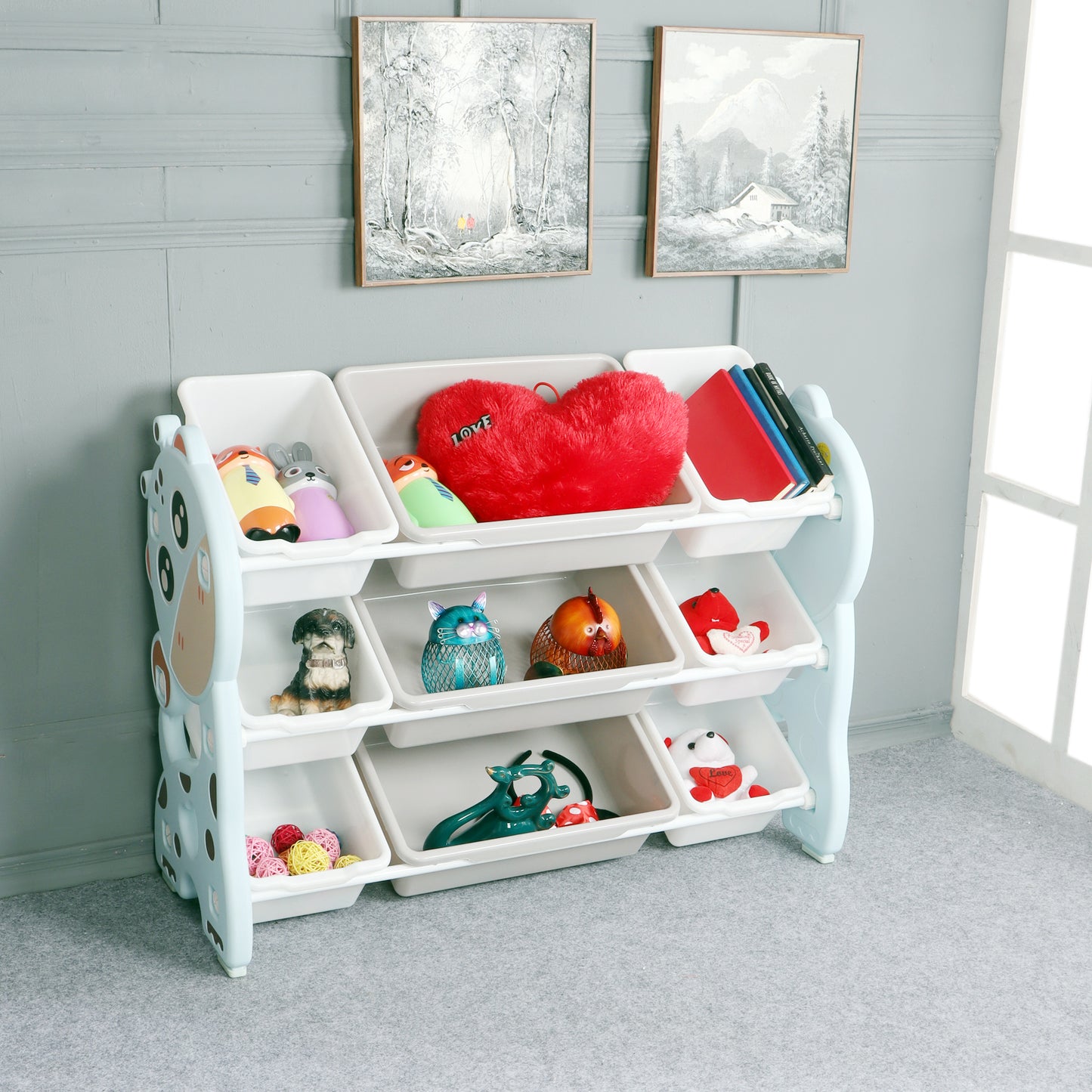 Giraffe Toy Organizer Blue