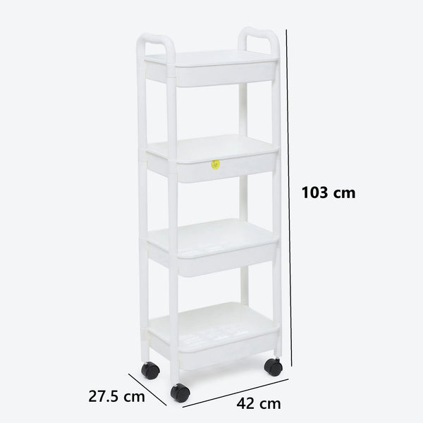 Sleek Storage 4-Layer Trolley