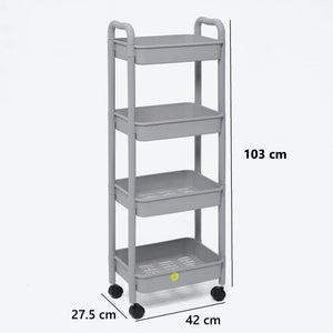 Sleek Storage 4-Layer Trolley