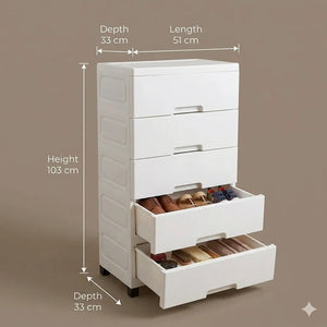 5 Drawer Shoe Rack Cabinet