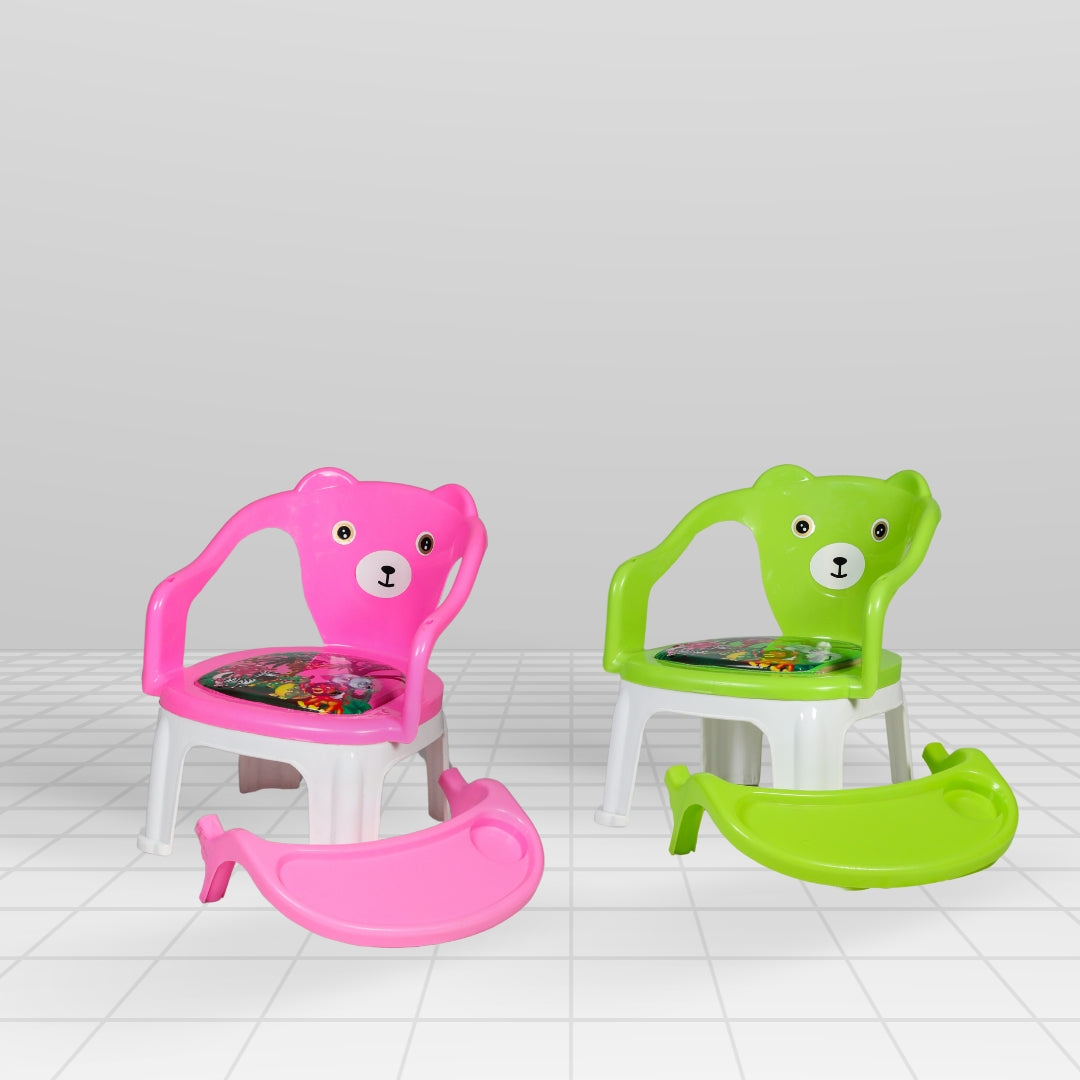 Kids Chair With Cushion Seat Green