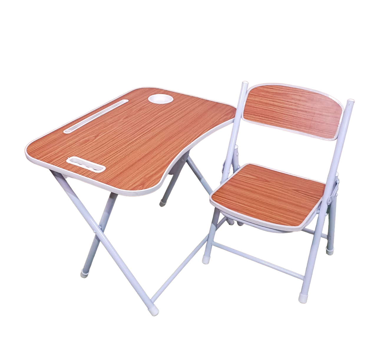 Foldable Table Chair Set Walnut (3-6 yrs)