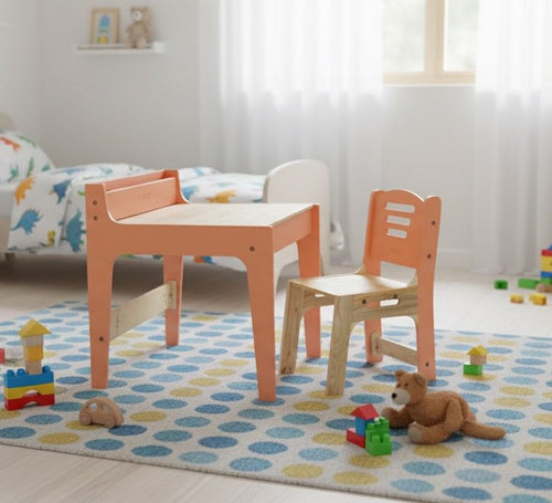 Handmade Pine Wood Desk Set