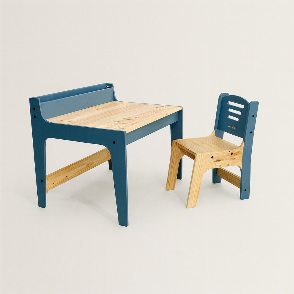 Handmade Pine Wood Desk Set