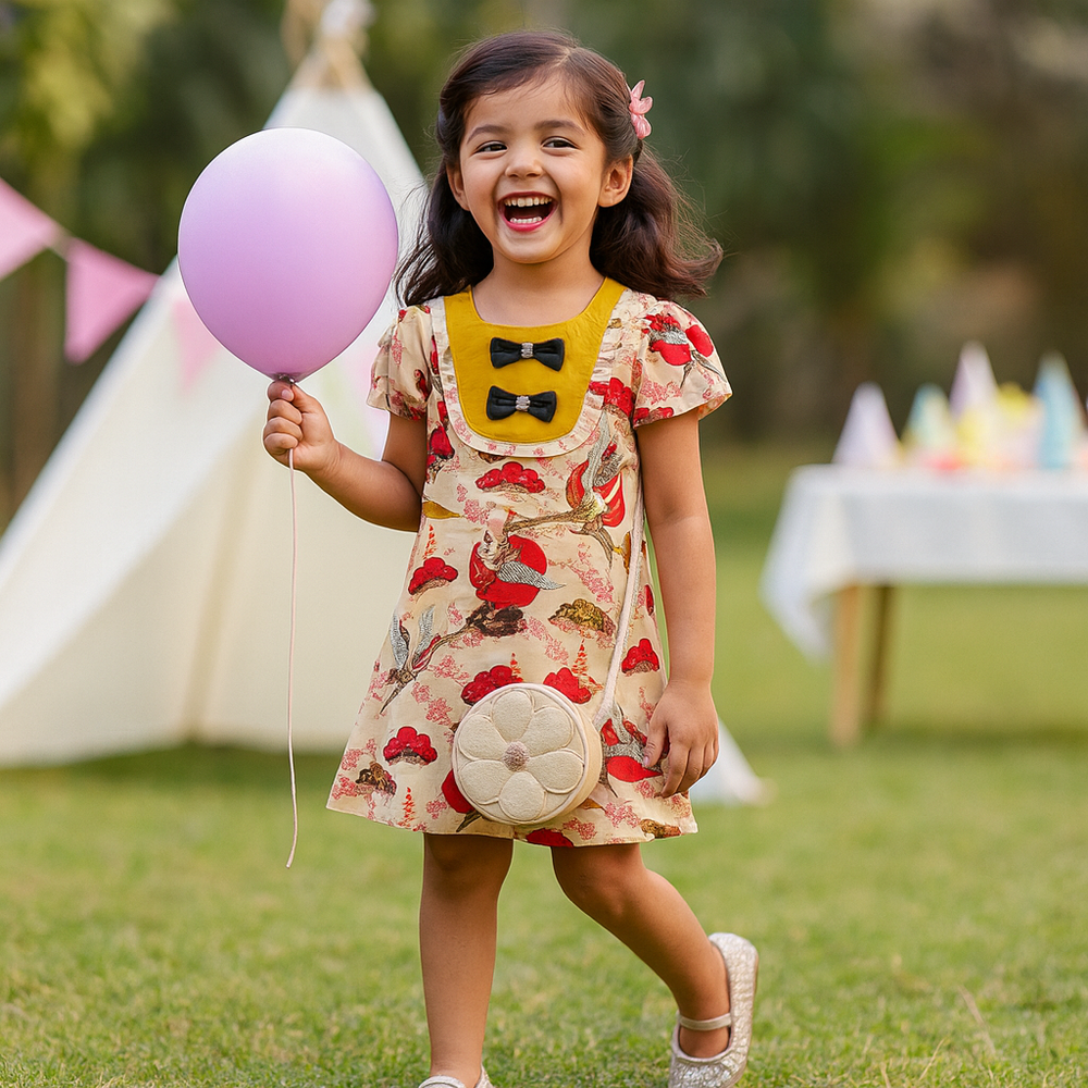 Robin Birdie Print Dress
