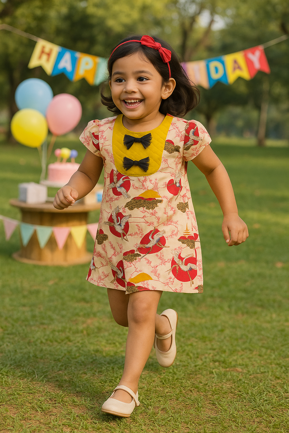 Robin Birdie Print Dress