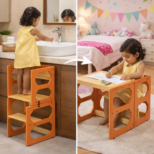 Convertible Kids Table Chair & Step Ladder (3-8 Yrs)