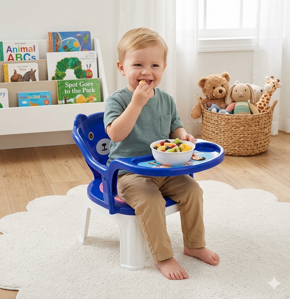 Kids Chair With Cushion Seat Green