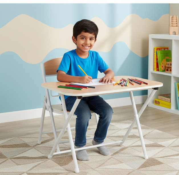 Tiny Tots Foldable Desk & Chair Set