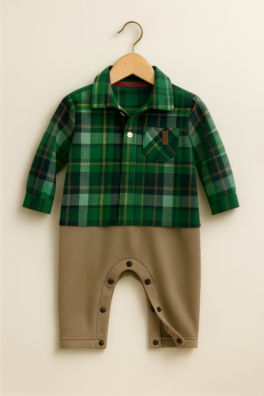 Little Explorer Check Romper