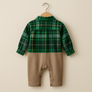 Little Explorer Check Romper