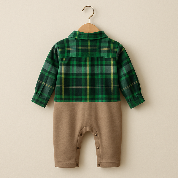 Little Explorer Check Romper