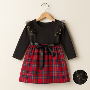 Crimson Check Frock