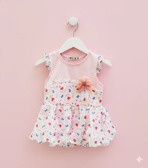 Pink Chiffon Party Dress 6-12 Months