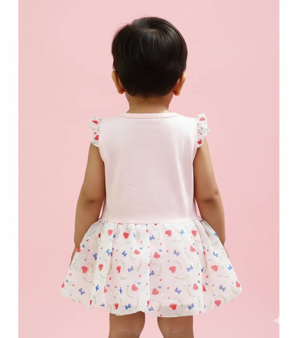 Pink Chiffon Party Dress 6-12 Months