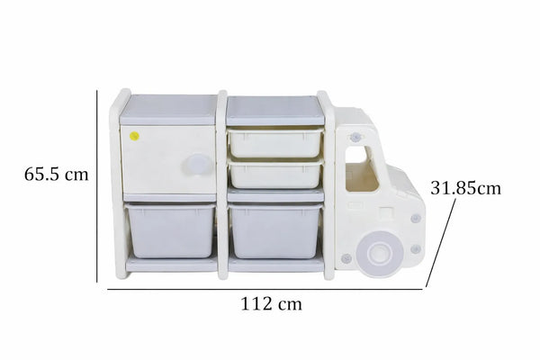 Storage Rack with Plastic Baskets